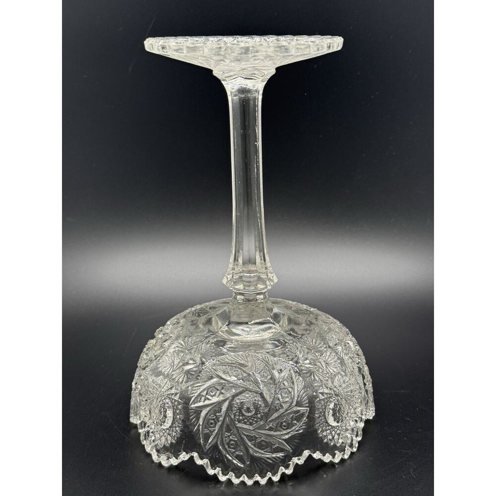 Westmoreland Glass Fern Paddle Wheel Tall Compote Candy Dish Bowl - Picture 3 of 3